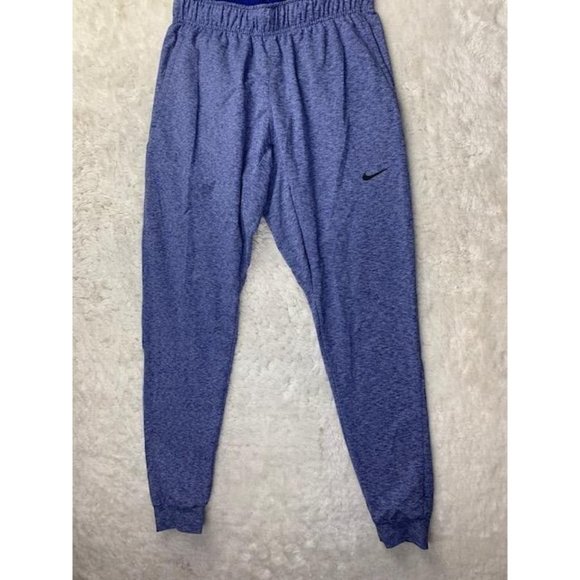 Nike Dri Fit Size S Mens Athletic Pants Joggers Sweatpants Blue Pockets - Picture 1 of 4